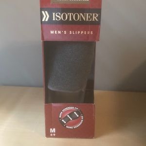 Mens grey Isotoner slipper size medium (8-9)